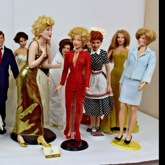 Franklin Mint Dolls Excellent Condition Marilyn Monroe, Elizabeth Lot of 13 TAGS - Picture 11 of 12